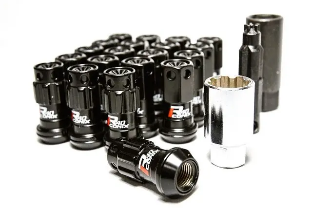 Bargain Project Kics R40 Iconix 12X1.25 Lug Nuts Black Non-Locking Most Subaru Models