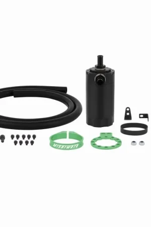 New Arrival Mishimoto Universal Baffled Oil Catch Can Black w/ Green Insert
