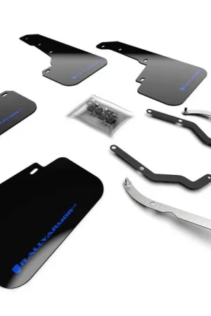 Rally Armor UR Mudflaps Black Urethane Blue Logo 2018-2023 Crosstrek Low Price