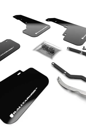 Bulk Order Rally Armor UR Mudflaps Black Urethane White Logo 2018-2023 Crosstrek