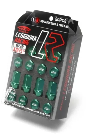 KICS Leggdura Racing Lug Nuts Green M12X1.25 Most Subaru Models New Release