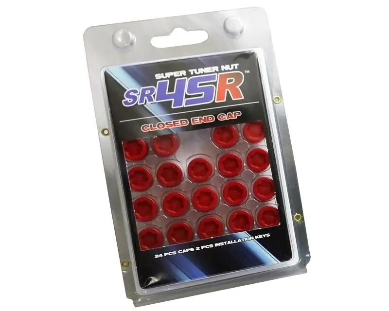 Free Returns Muteki SR45R Plastic Caps Red