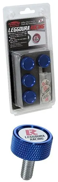 Project Kics Leggdura License Plate Lock Bolt Set Blue Flash Sale