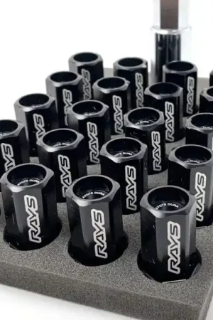 Trusted Brand Volk Racing Dura-Nut L32 Straight Type M12X1.25 Lock and Nut Set Black Most Subaru Models