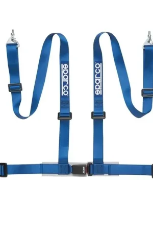 Clearance Sparco Harness Set 2 Inch 4-Point Harness Snap-In Blue