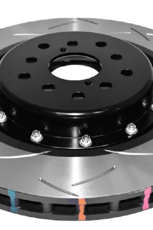 Genuine DBA 5000 Series Slotted 2 Piece Front Rotor w/ Black Hat 2018-2021 STI / 2024-2025 WRX TR w/ Brembo