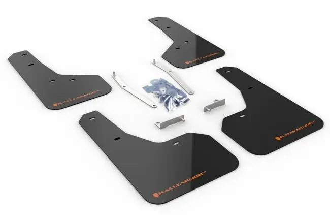 Rally Armor UR Mudflaps Black Urethane Orange Logo 2019-2021 Forester Secure Checkout