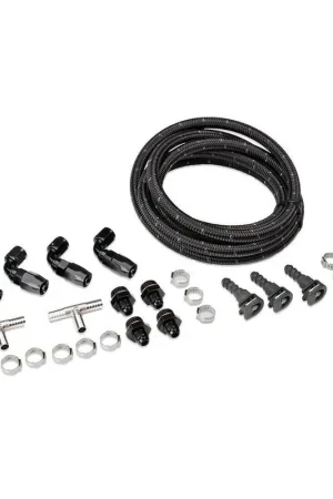 New Release IAG Performance Braided Fuel Line & Fitting Kit For IAG Top Feed Fuel Rails & OEM FPR w/ IAG FPR Adapter 2008-2014 WRX