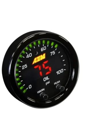 Popular AEM X-Series Oil Pressure Gauge 0-100psi 52mm