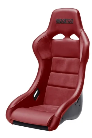 Sparco QRT-Performance Fixed Back Seat Red Leather w/ Alcantara Modern