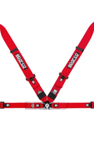 Seasonal Sale Sparco Harness Set 3 Inch 4-Point Cam Lock Red
