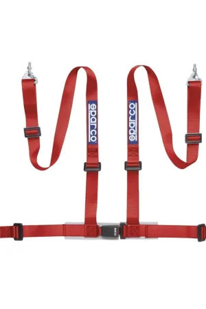 Save Now Sparco Harness Set 2 Inch 4-Point Harness Snap-In Red