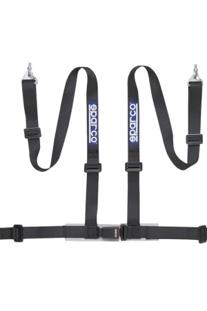 Warranty Included Sparco Harness Set 2 Inch 4-Point Harness Snap-In Black