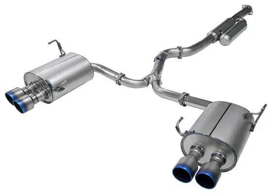Certified HKS Super Turbo Twin Tail Titanium Tip Catback Exhaust 2015-2021 WRX / 2015-2021 STI