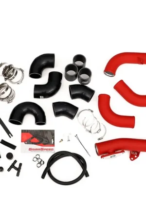 Grimmspeed Front Mount Intercooler Kit Black Core w/ Red Piping 2015-2021 STI New Arrival