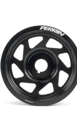 Perrin Lightened Crank Pulley Black 2002-2014 WRX / 2004-2021 STI / 1994-2009 Legacy / 2004-2010 Forester / 2004-2013 Forester XT / 1993-2011 Impreza / 1995-2009 Outback Modern