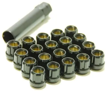 Muteki Open Ended Black Lug Nuts 12x1.25 Most Subaru Models Limited Edition