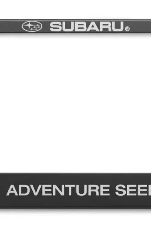 New Release Subaru OEM Adventure Seeker License Plate Frame Matte Black 2007-2021 WRX / 2007-2021 STI / 2009-2021 Forester / 2018-2021 Crosstrek