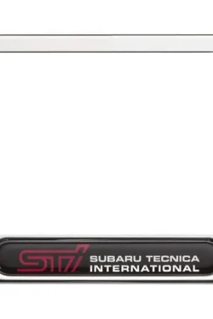 New Arrival Subaru OEM STI License Plate Frame Stainless Steel Polished 2007-2021 WRX / 2007-2021 STI / 2009-2021 Forester / 2018-2021 Crosstrek