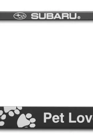 Subaru OEM Pet Lover License Plate Frame Matte Black 2007-2021 WRX / 2007-2021 STI / 2009-2021 Forester / 2018-2021 Crosstrek Deal