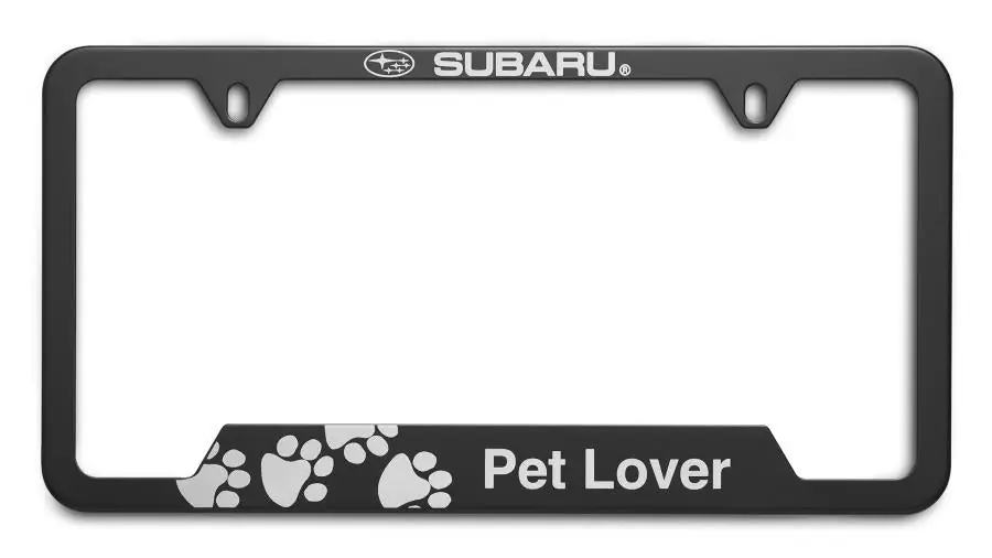 Subaru OEM Pet Lover License Plate Frame Matte Black 2007-2021 WRX / 2007-2021 STI / 2009-2021 Forester / 2018-2021 Crosstrek Deal
