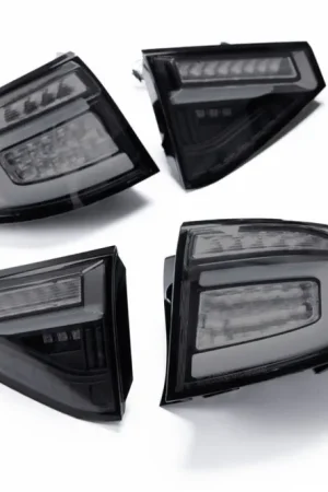 Spyder Sequential LED Tail Lights Black Housing w/ Smoke Lens and White Bar 2008-2014 WRX Hatchback / 2011-2014 STI Hatchback Same Day Shipping