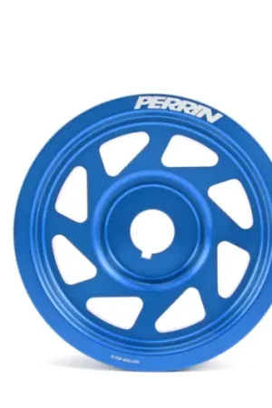 Perrin Lightened Crank Pulley Blue 2002-2014 WRX / 2004-2021 STI / 1994-2009 Legacy / 2004-2010 Forester / 2004-2013 Forester XT / 1993-2011 Impreza / 1995-2009 Outback Final Sale