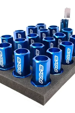 Free Shipping Volk Racing Dura-Nut L42 Straight Type 12X1.25 Lock and Nut Set Blue Most Subaru Models