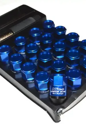 Secure Checkout KICS Leggdura Racing Shell Type Lug Nut Set 35mm Closed-End Look 12X1.25 Blue Most Subaru Models
