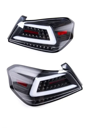 Molded Innovations CS Style Sequential LED Tail Lights Clear Lens w/ Black Base & White Bar 2015-2021 WRX / 2015-2021 STI Price Cut