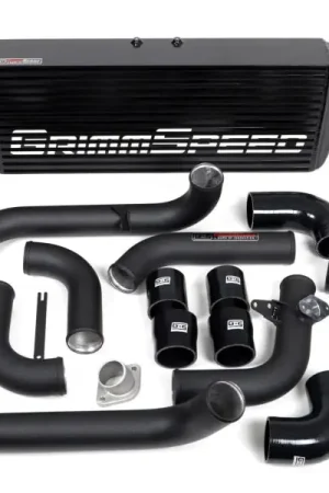 Get Yours Grimmspeed Front Mount Intercooler Kit Black Core w/ Black Piping 2008-2014 WRX