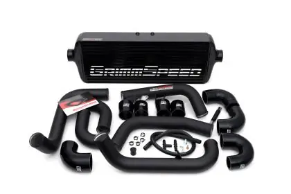 Worldwide Shipping Grimmspeed Front Mount Intercooler Kit Black Core w/ Black Piping 2008-2014 STI