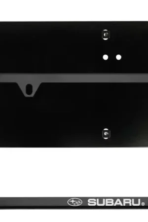 Factory Price Subaru OEM Slim Line License Plate Frame Matte Black SUBARU Logo w/ Mounting Plate