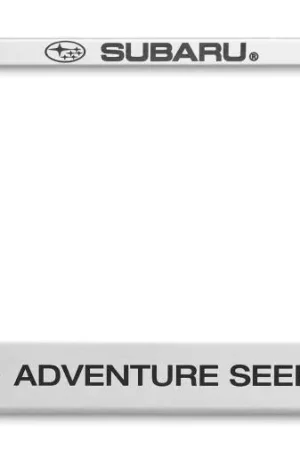 Subaru OEM License Plate Frame Stainless Steel w/ Adventure Seeker Logo Sale