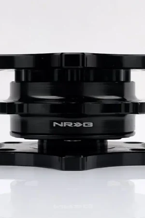 Best Choice NRG SFI Rated Key Way Style Quick Release - Shiny Black Body / Shiny Black Ring