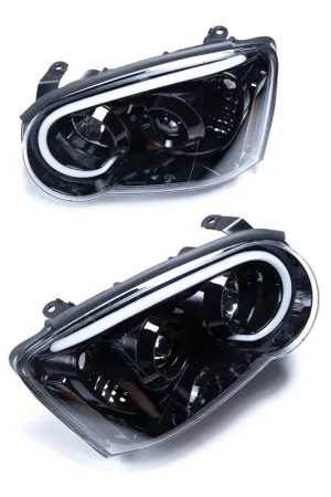 Spec-D LED Bar Style Projector Headlights w/ Gloss Black Base and Clear Lens 2004-2005 WRX / 2004-2005 STI w/ OEM Halogen Lights Special Offer