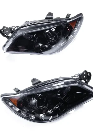 Top Pick Spec-D LED Bar Style Projector Headlights w/ Gloss Black Base and Clear Lens 2006-2007 WRX / 2006-2007 STI w/ OEM Halogen Lights