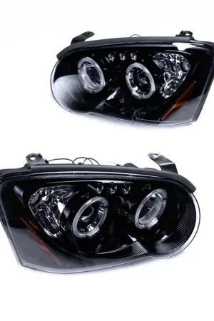 Spec-D Halo Style Projector Headlights w/ Gloss Black Base and Smoke Lens 2004-2005 WRX / 2004-2005 STI w/ OEM Halogen Lights Latest