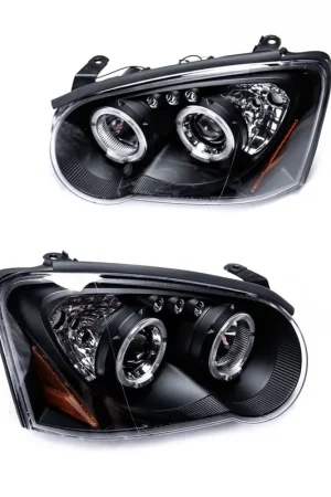 Hot Deal Spec-D Halo Style Projector Headlights w/ Matte Black Base and Clear Lens 2004-2005 WRX / 2004-2005 STI w/ OEM Halogen Lights