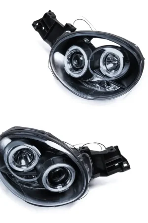Super Sale Spec-D Halo Style Projector Headlights w/ Gloss Black Base and Smoke Lens 2002-2003 WRX w/ OEM Halogen Lights