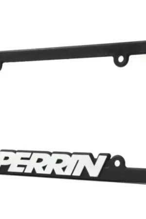 Save Now Perrin License Plate Frame Black w/ White Logo Universal