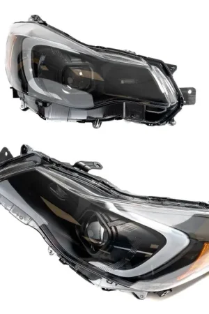 Akkon Black Base w/ Clear Lense Projector Headlights w/ DRL Bar 2012-2016 Impreza w/ Halogen Low Beam / 2013-2014 Crosstrek Popular