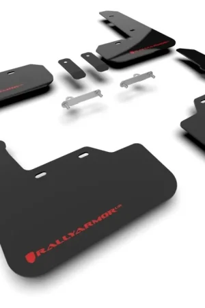 Buy Online Rally Armor UR Mudflaps Black Urethane Red Logo 2022-2024 WRX