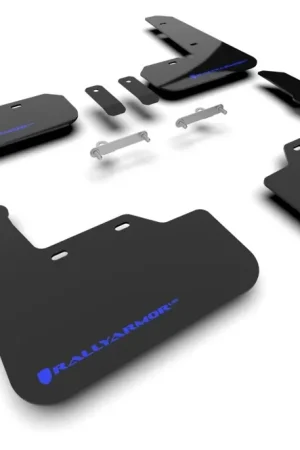 Rally Armor UR Mudflaps Black Urethane Blue Logo 2022-2024 WRX Modern
