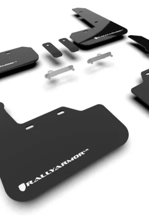 Markdown Rally Armor UR Mudflaps Black Urethane White Logo 2022-2024 WRX