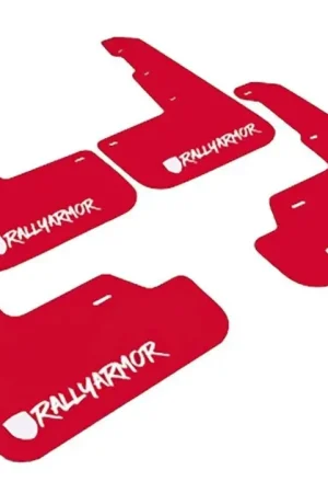 Cheap Rally Armor UR Mudflaps Red Urethane White New Era Logo 2018-2023 Crosstrek