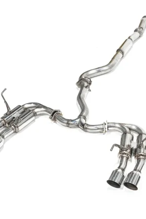 Cheap Spec-D Stainless Steel Quad Tip Exhaust w/ Polished 4" Single Wall Tips 2015-2021 WRX / 2015-2021 STI