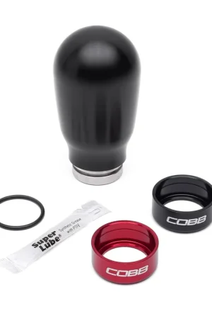 COBB Weighted Tall Shift Knob Black w/ Interchangeable Base 6 Speed Subaru Models Mega Sale