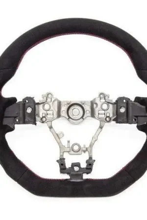 Molded Innovations OEM Plus Style Suede Steering Wheel w/ Red Double Stitch 2008-2014 WRX / 2008-2014 STI / 2009-2013 Forester / 2008-2011 Impreza / 2008-2009 Legacy / 2008-2009 Outback Warranty Included