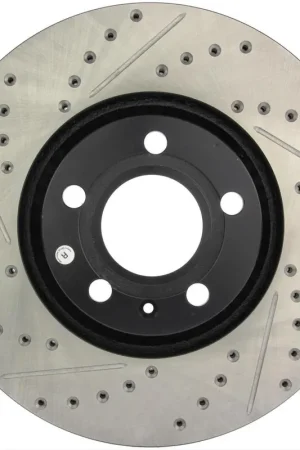 Viral StopTech Power-Slot Drilled and Slotted Rear Right Rotor 2015-2021 WRX w/ Eyesight